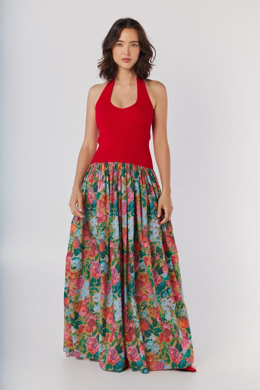 Samia Dress in Pom Floral Cotton Dresses CHRISTINE ALCALAY