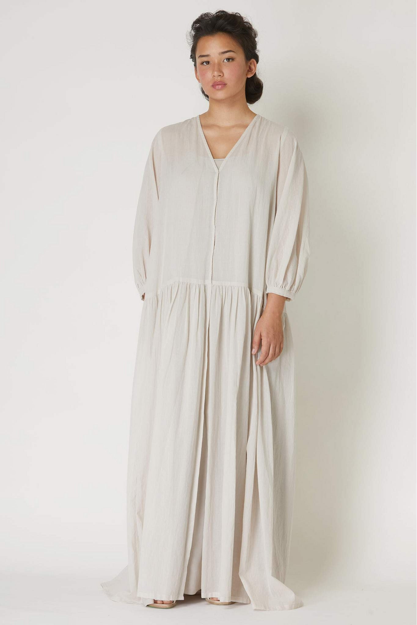 Teresa Dress in Cotton Chiffon Dresses CHRISTINE ALCALAY Sand XS/S 