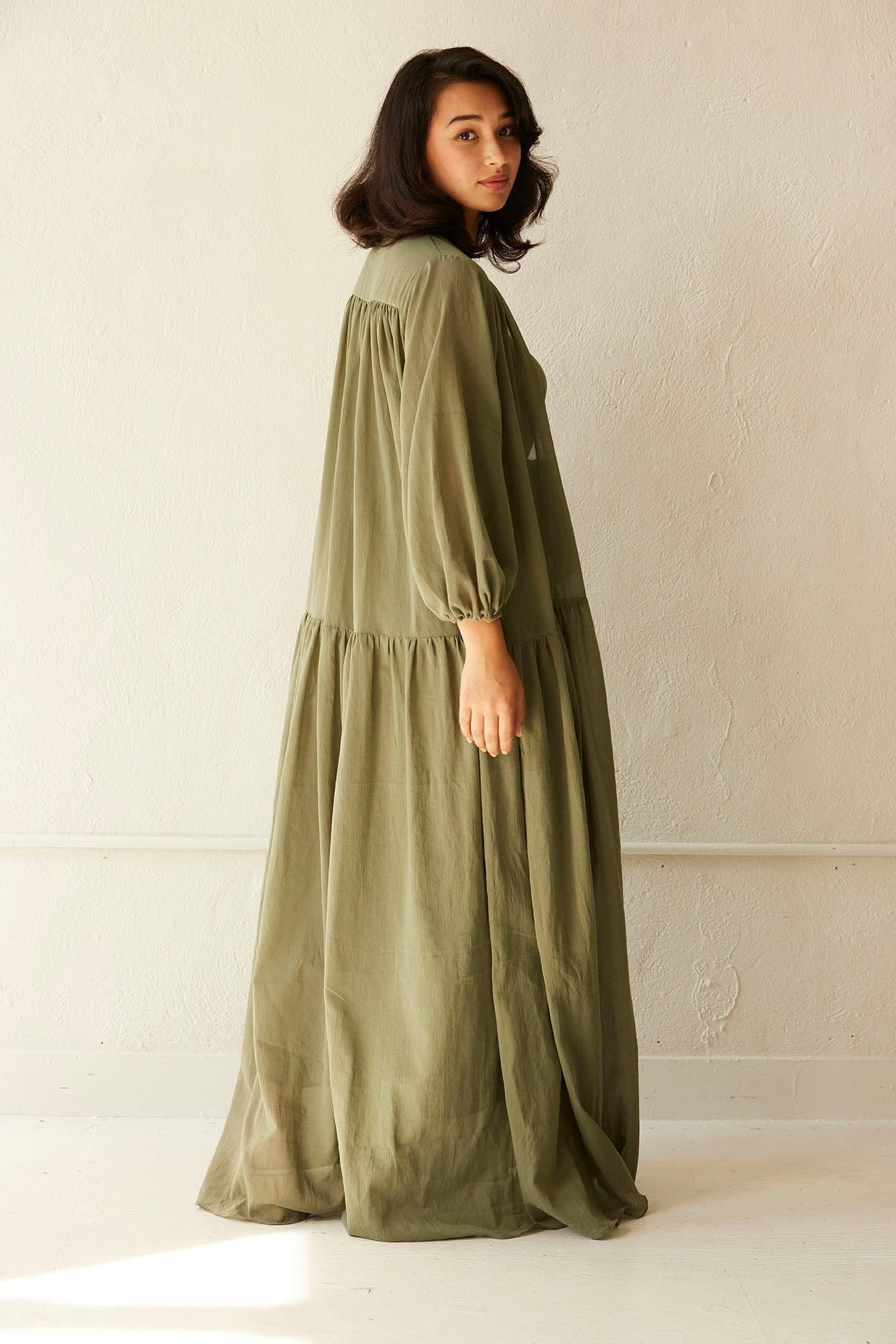 Cotton hot sale chiffon dress