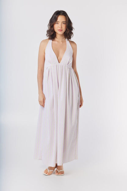 Zoe Dress in Candy Stripe Seersucker Dresses CHRISTINE ALCALAY