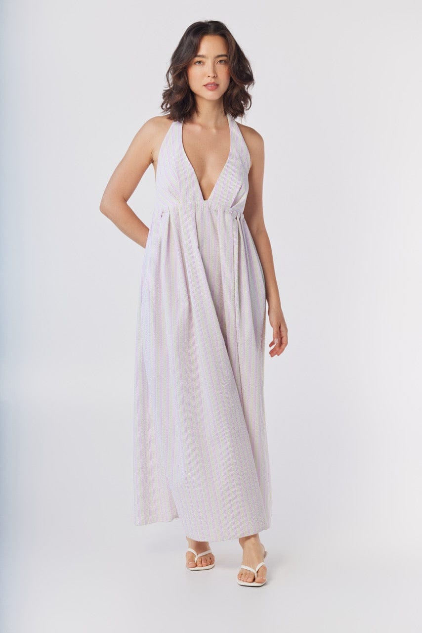 Zoe Dress in Candy Stripe Seersucker Dresses CHRISTINE ALCALAY