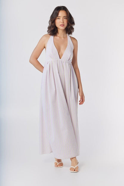 Zoe Dress in Candy Stripe Seersucker Dresses CHRISTINE ALCALAY