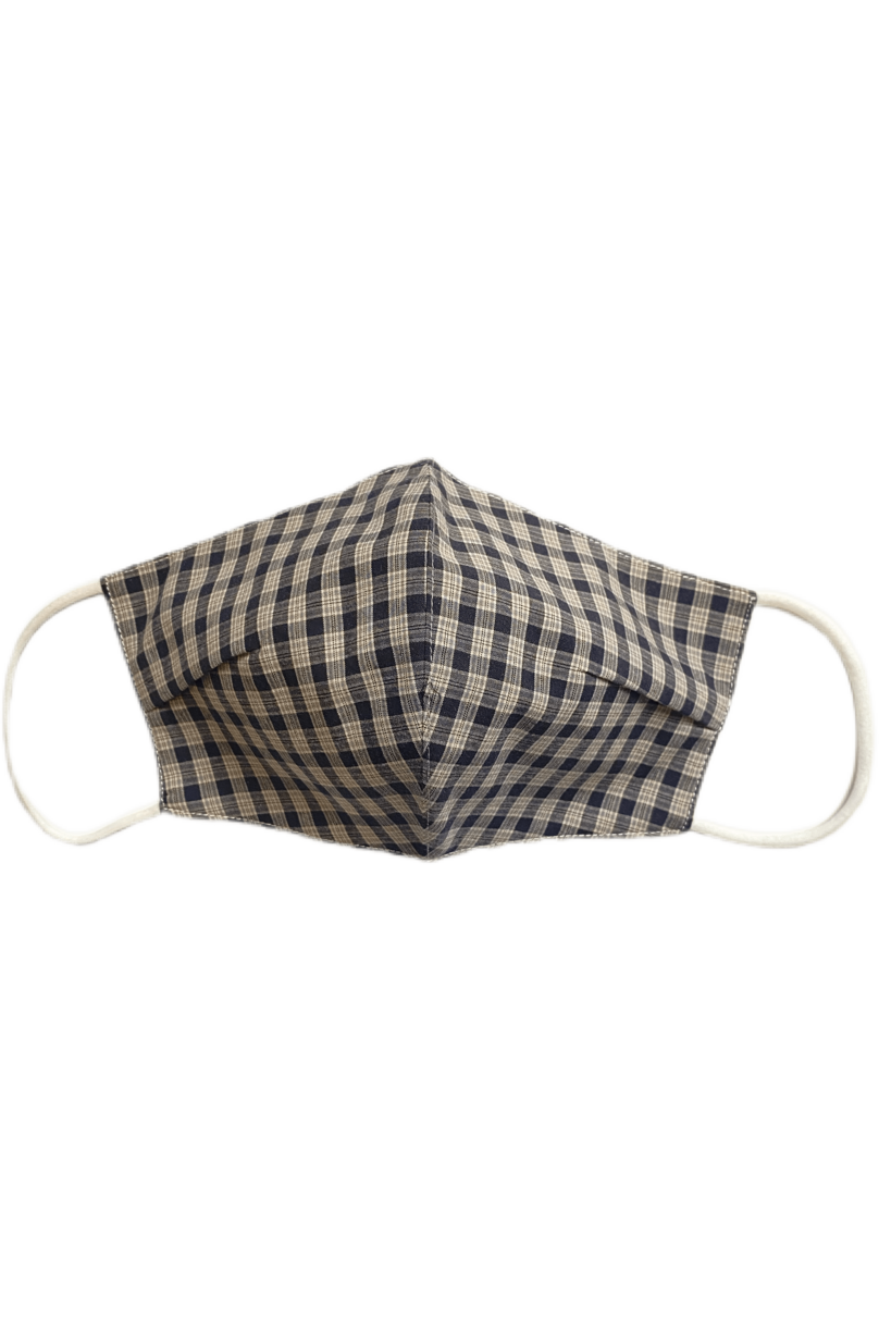 Fabric Masks with Filter Pocket & Nose Wire Fabric Masks CHRISTINE ALCALAY Black/Tan Plaid Extra Small 