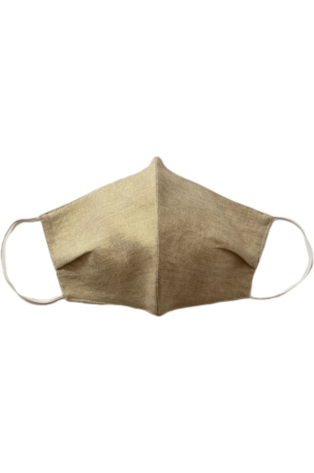 Solid Fabric Masks Fabric Masks CHRISTINE ALCALAY Gold Linen (Linen Shell) Extra Small 