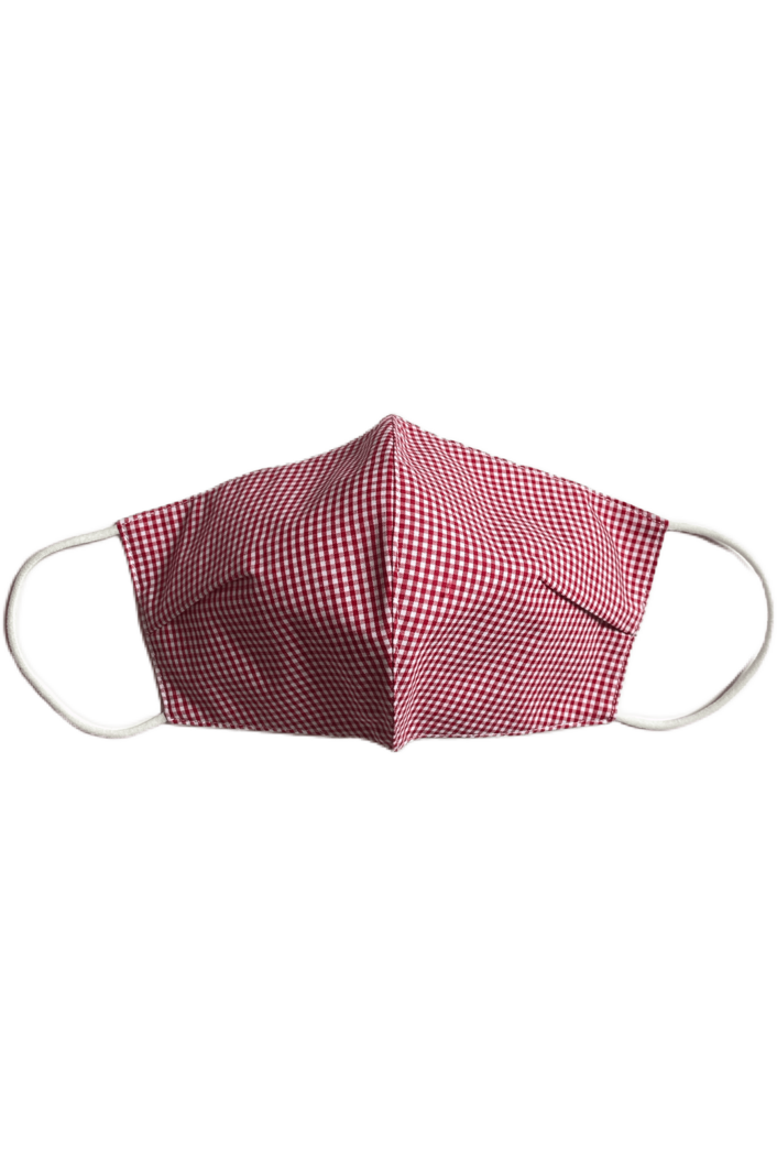Plaid, Stripe, Gingham Fabric Masks Fabric Masks CHRISTINE ALCALAY Red Gingham Extra Small 