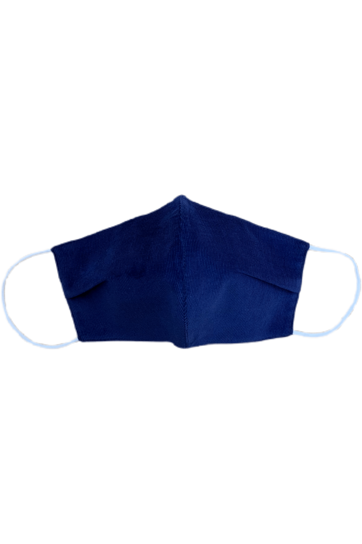 Solid Fabric Masks Fabric Masks CHRISTINE ALCALAY Royal Blue Fine Wale Corduroy Extra Small 