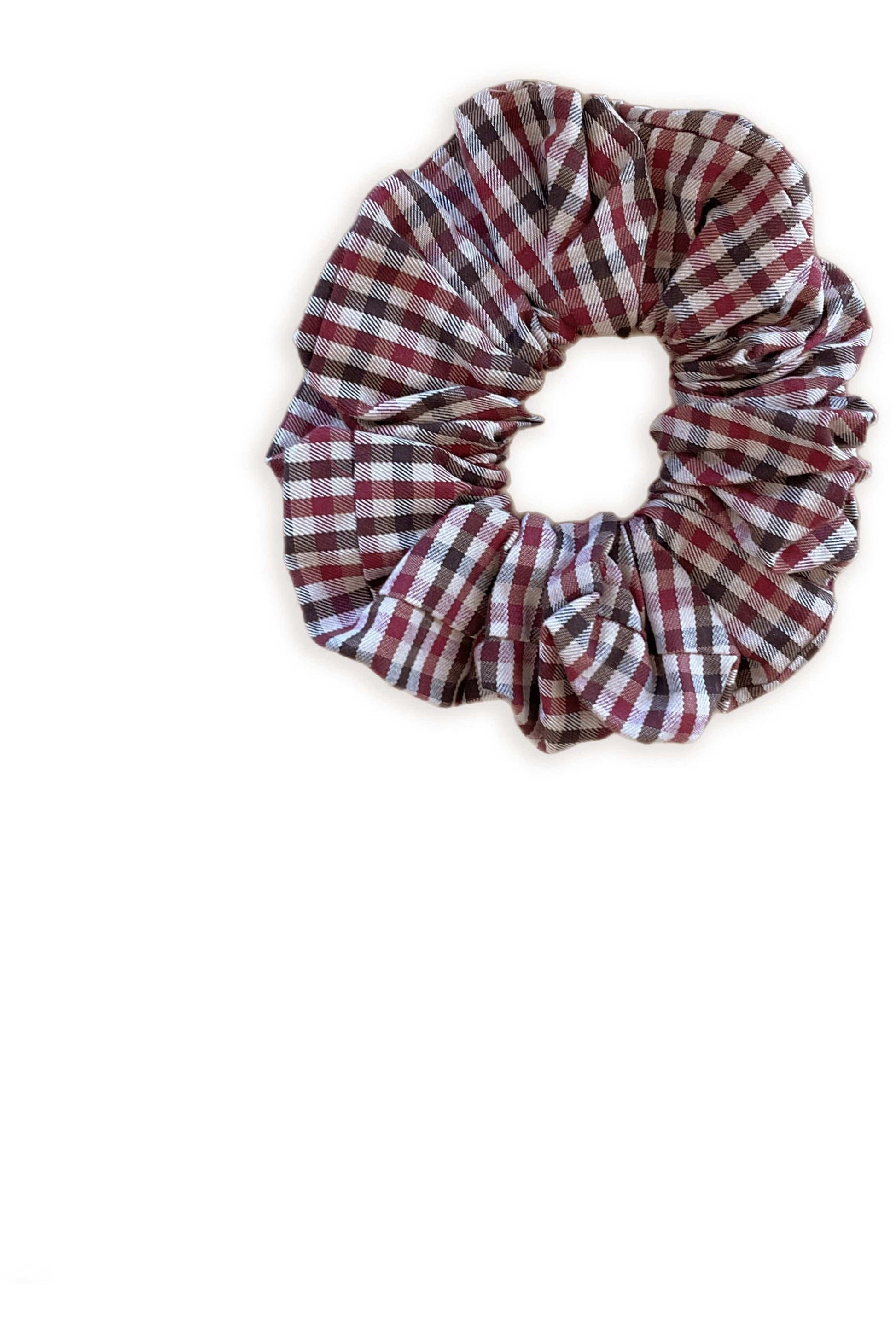 Scrunchies for Nature vs Nurture Hair Accessories CHRISTINE ALCALAY Red Check (Cotton)  