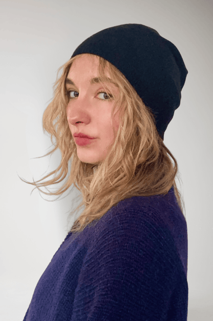 Cashmere Beanie Hats CHRISTINE ALCALAY Black