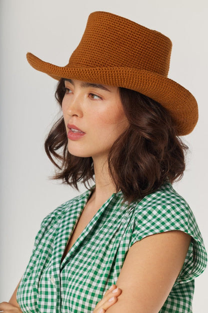 Georgia Sun Hat in Brown Sugar Pima Cotton Hats CHRISTINE ALCALAY