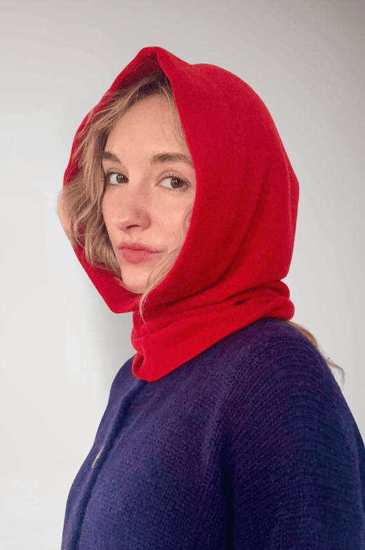 Cashmere Hood Hat Hats CHRISTINE ALCALAY Fire