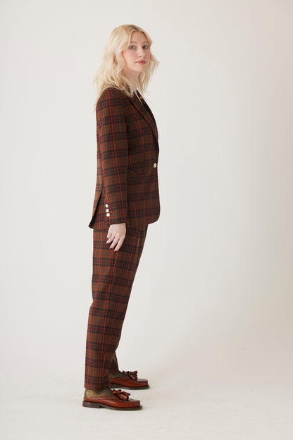 Bianca Blazer in Fireside Plaid Wool Jackets CHRISTINE ALCALAY