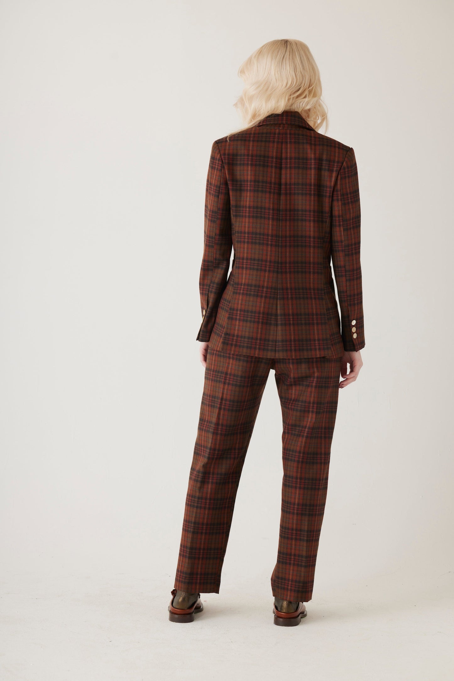 Bianca Blazer in Fireside Plaid Wool Jackets CHRISTINE ALCALAY
