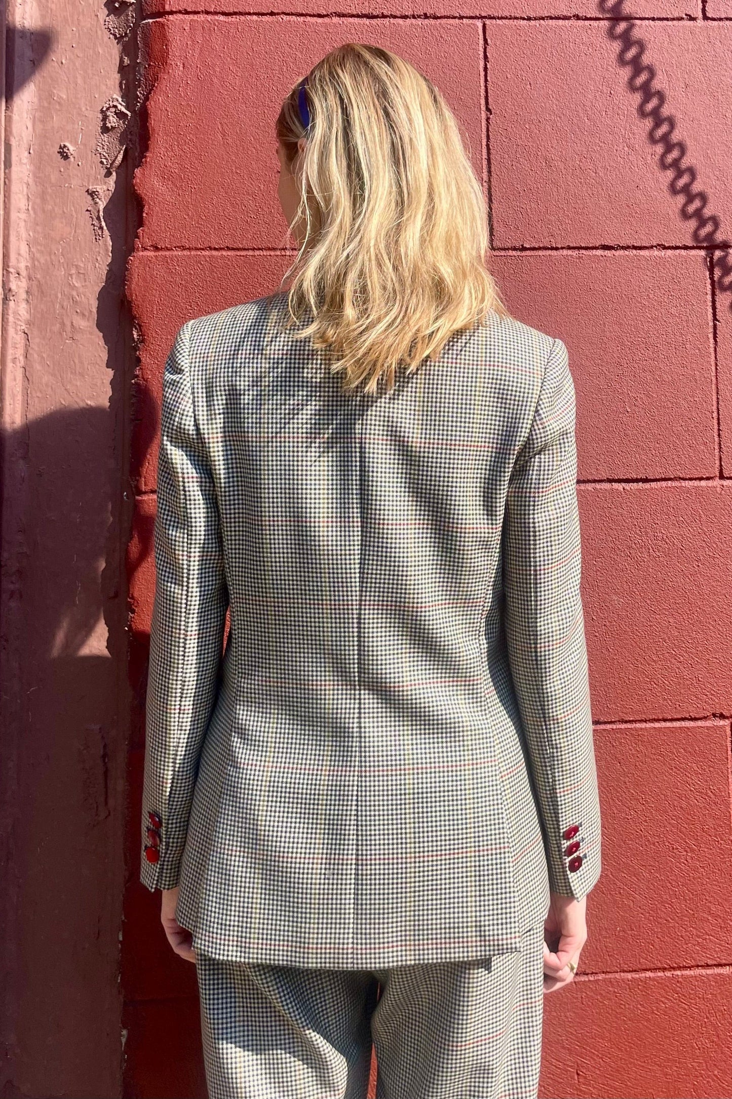 Bianca Blazer in Tropical Wool Plaid Jackets CHRISTINE ALCALAY   