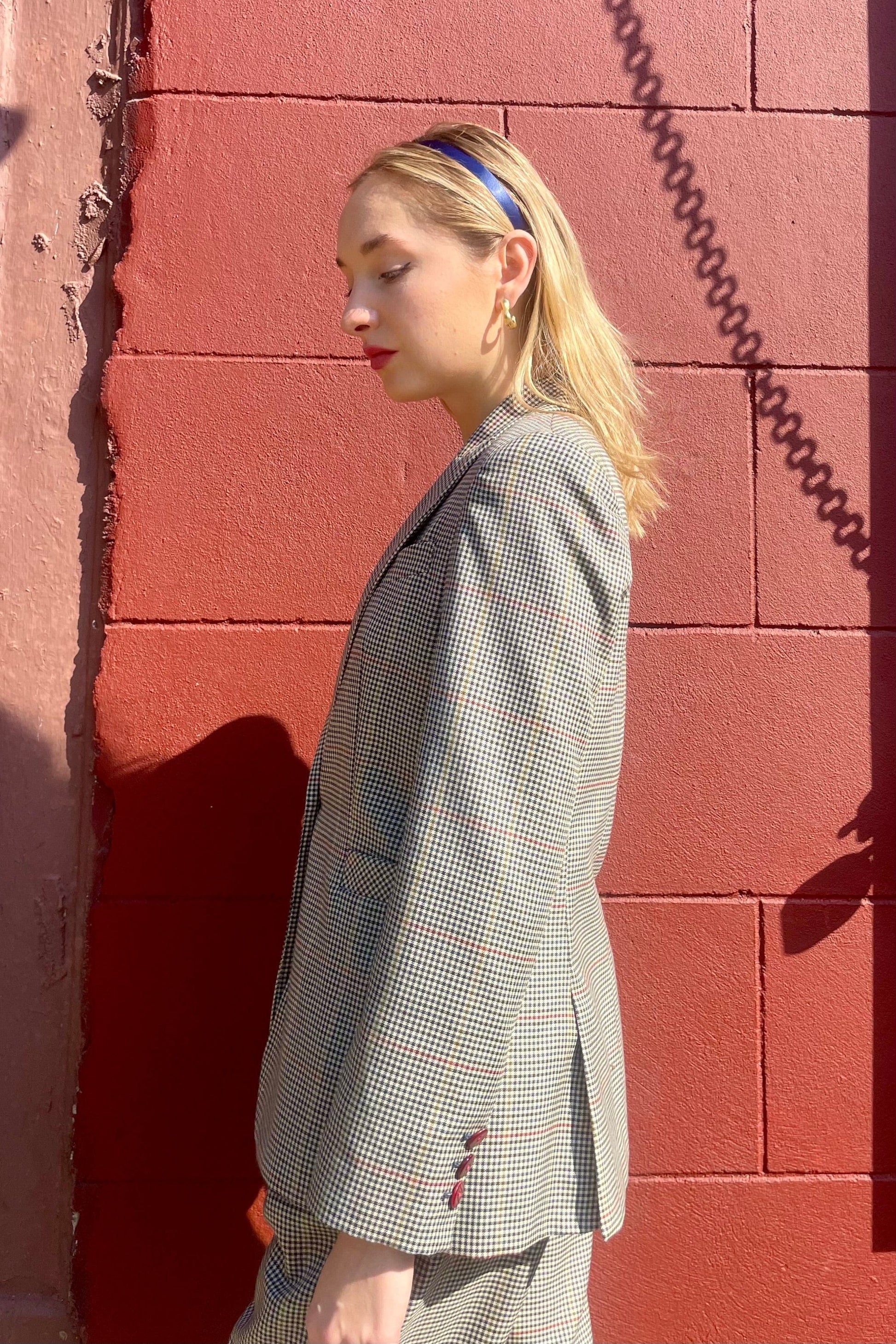 Bianca Blazer in Tropical Wool Plaid Jackets CHRISTINE ALCALAY   