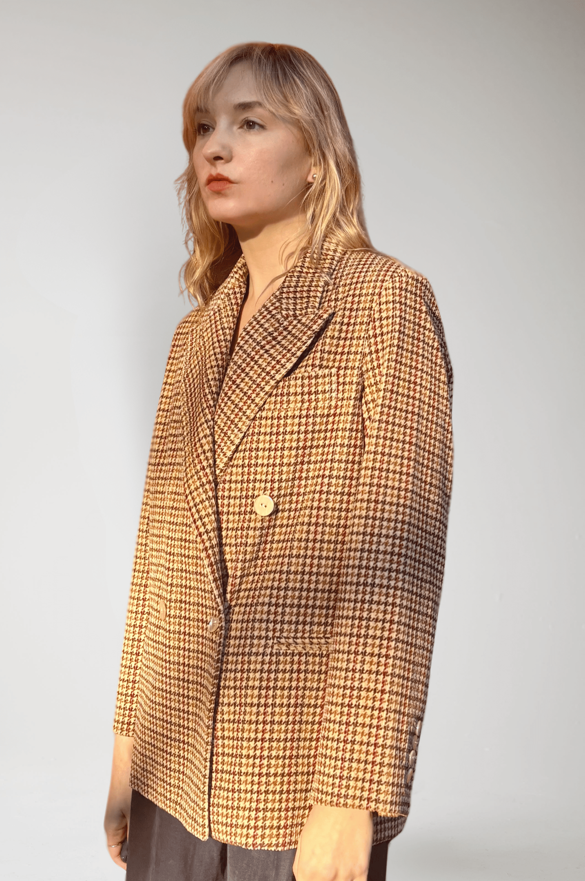Charlie Jacket in Italian Houndstooth Corduroy Jackets CHRISTINE ALCALAY