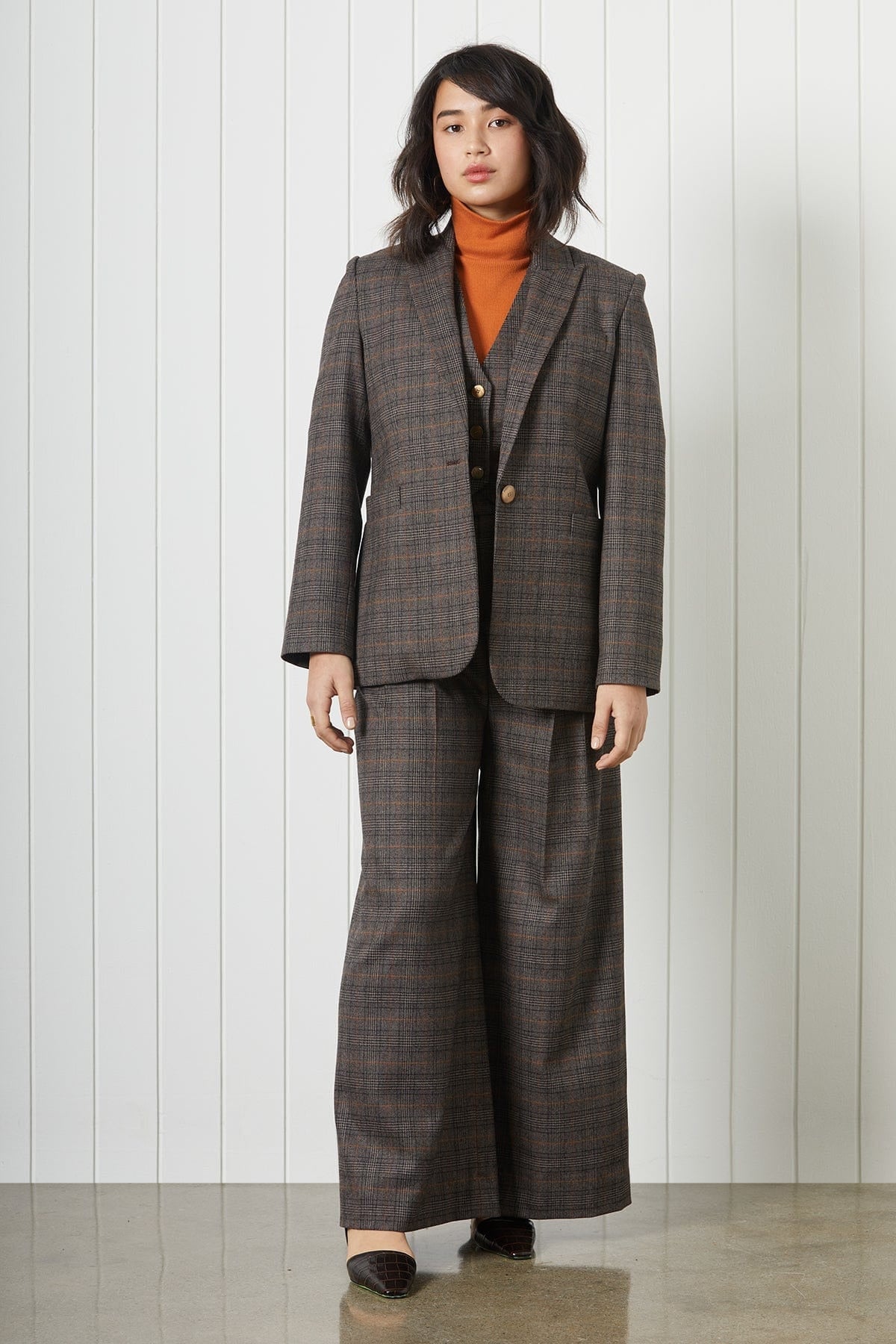 Bianca Jacket in Wool Jackets CHRISTINE ALCALAY Mini Plaid 0 