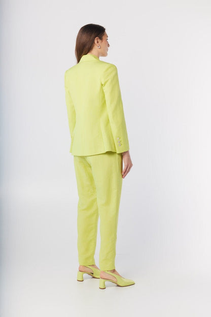 Tilda Blazer in Lemongrass Linen Blend Jackets CHRISTINE ALCALAY