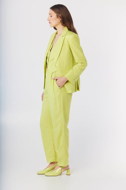 Tilda Blazer in Lemongrass Linen Blend Jackets CHRISTINE ALCALAY