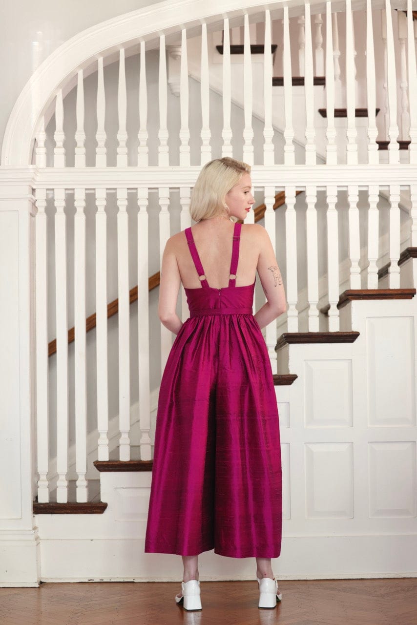 dupioni bridesmaid dresses Dark Purple Bridesmaid Dresses