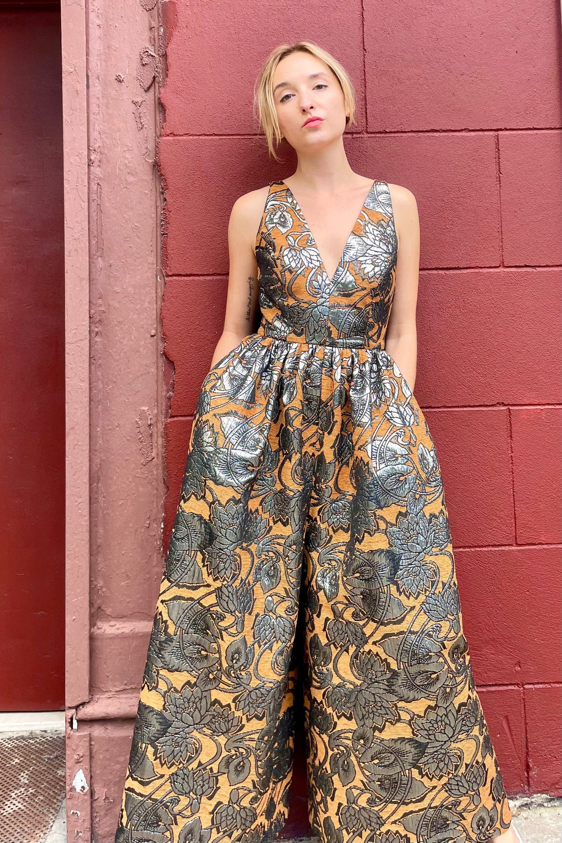 Quynh Jumpsuit in Brocade Jumpsuit CHRISTINE ALCALAY   