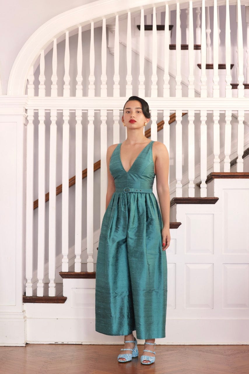 Quynh Jumpsuit in Silk Dupioni Jumpsuits CHRISTINE ALCALAY