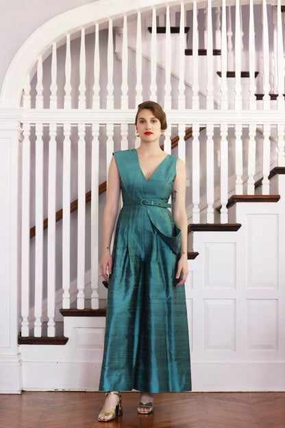 Reva Jumpsuit in Silk Dupioni – CHRISTINE ALCALAY