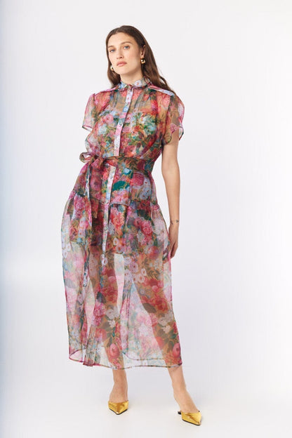 Camelia Jumpsuit in Pom Floral Linen Cotton Jumpsuits CHRISTINE ALCALAY