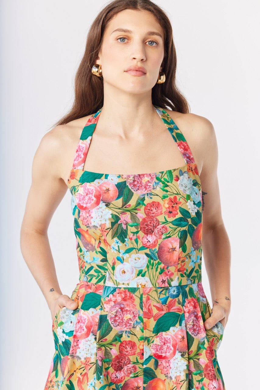 Camelia Jumpsuit in Pom Floral Linen Cotton Jumpsuits CHRISTINE ALCALAY