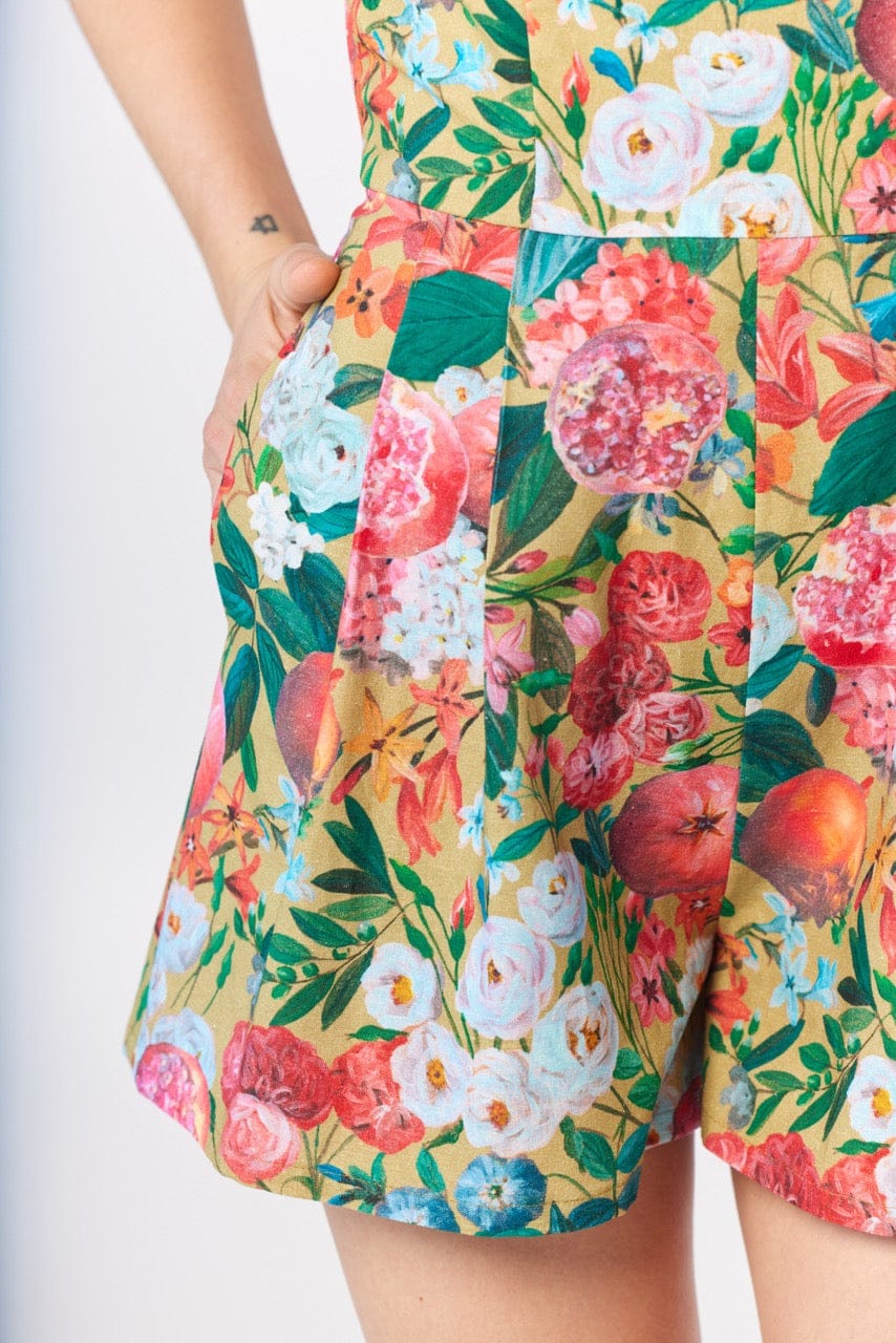 Camelia Jumpsuit in Pom Floral Linen Cotton Jumpsuits CHRISTINE ALCALAY