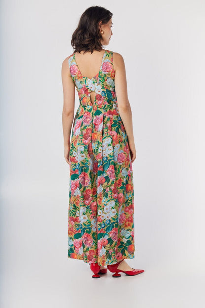 Kyoko Jumpsuit in Pom Floral Linen Cotton Jumpsuits CHRISTINE ALCALAY