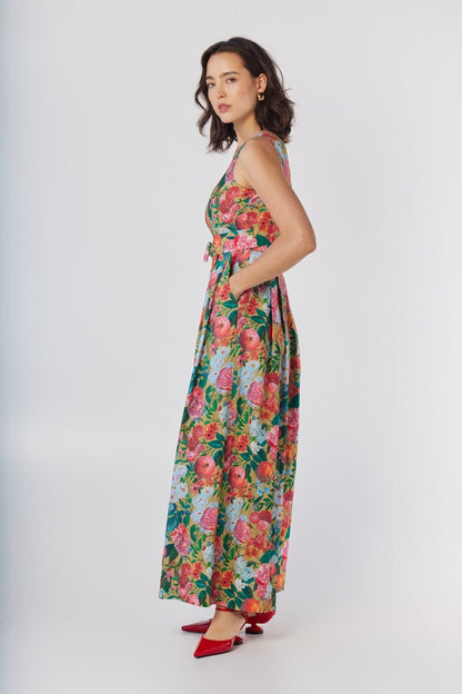 Kyoko Jumpsuit in Pom Floral Linen Cotton Jumpsuits CHRISTINE ALCALAY