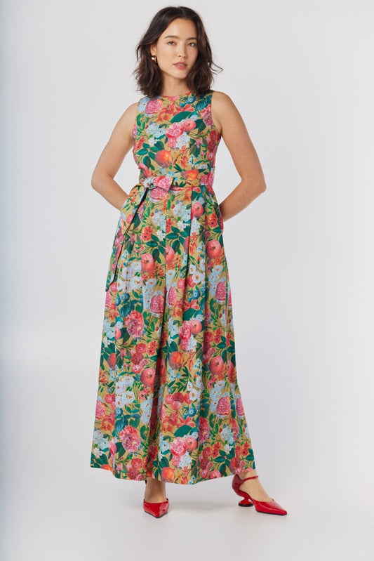 Kyoko Jumpsuit in Pom Floral Linen Cotton Jumpsuits CHRISTINE ALCALAY