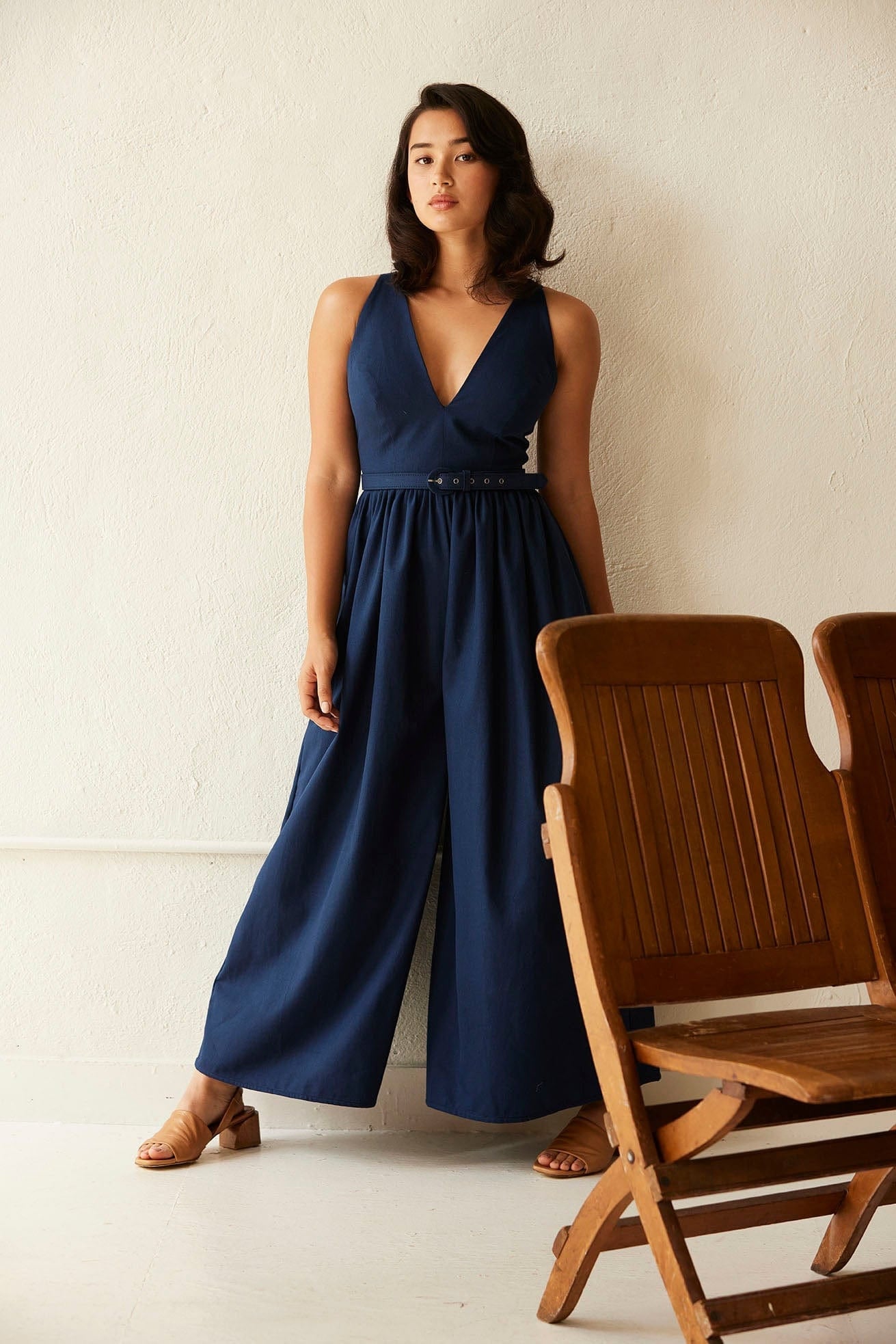 Quynh Jumpsuit in Cotton Twill - Midnight Jumpsuits CHRISTINE ALCALAY   