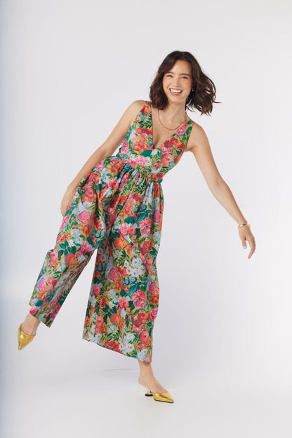 Quynh Jumpsuit in Pom Floral Linen Cotton Jumpsuits CHRISTINE ALCALAY