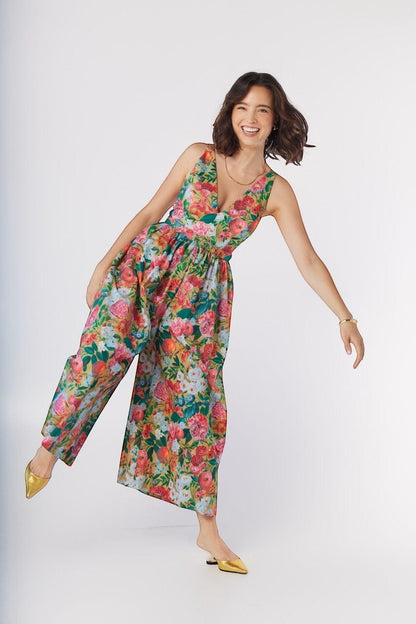 Quynh Jumpsuit in Pom Floral Linen Cotton Jumpsuits CHRISTINE ALCALAY