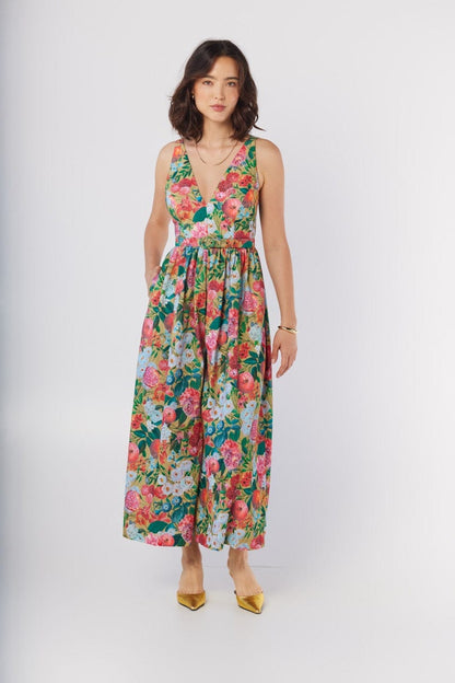 Quynh Jumpsuit in Pom Floral Linen Cotton Jumpsuits CHRISTINE ALCALAY