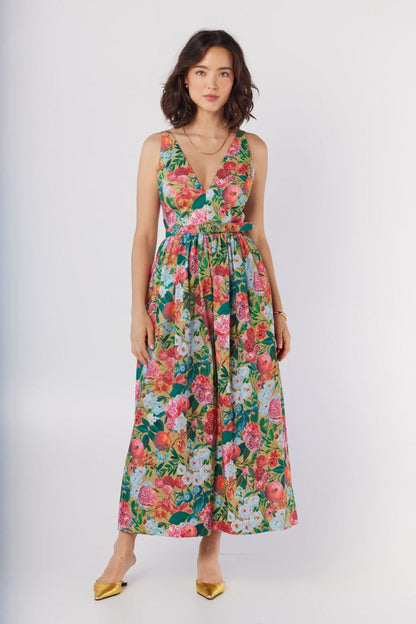 Quynh Jumpsuit in Pom Floral Linen Cotton Jumpsuits CHRISTINE ALCALAY