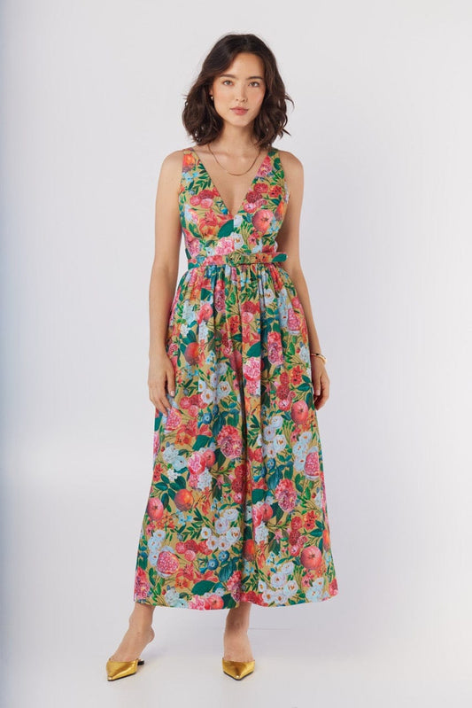 Quynh Jumpsuit in Pom Floral Linen Cotton Jumpsuits CHRISTINE ALCALAY