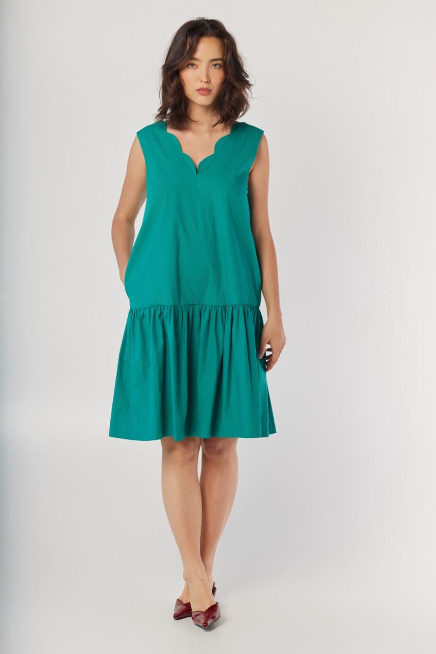 Ramona Jumpsuit in Malachite Green Cotton Jumpsuits CHRISTINE ALCALAY