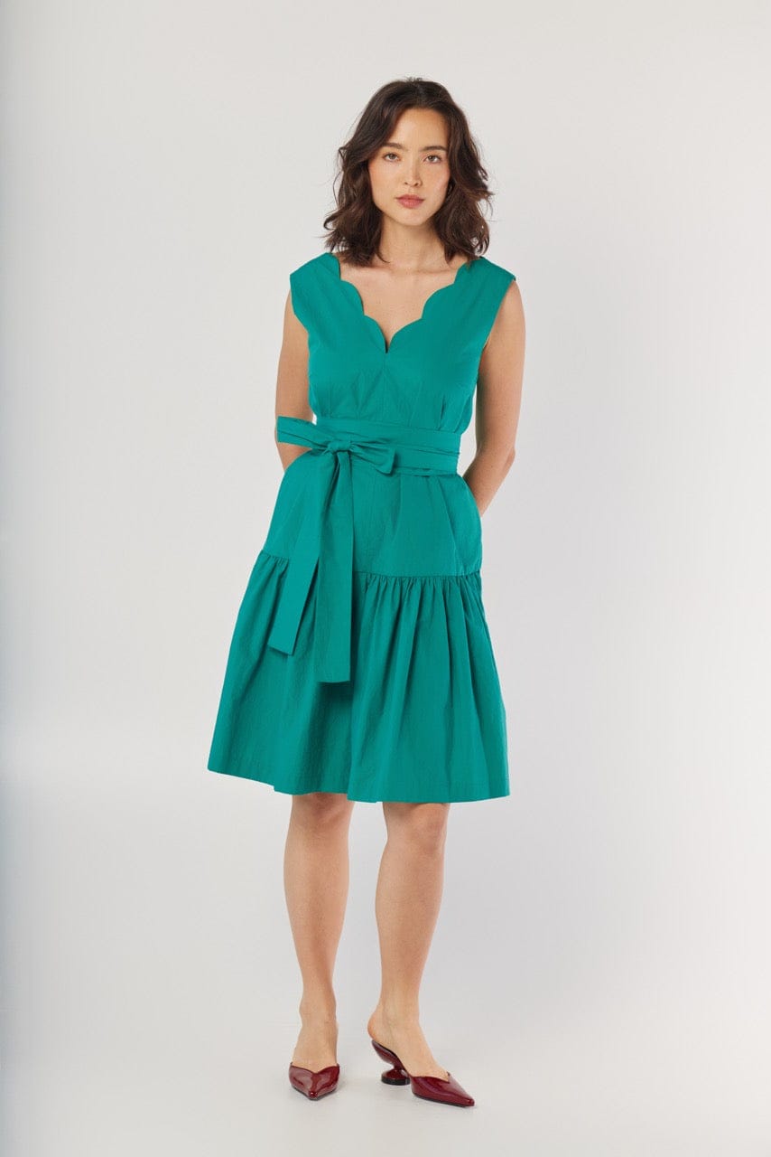 Ramona Jumpsuit in Malachite Green Cotton Jumpsuits CHRISTINE ALCALAY