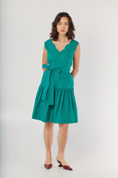 Ramona Jumpsuit in Malachite Green Cotton Jumpsuits CHRISTINE ALCALAY