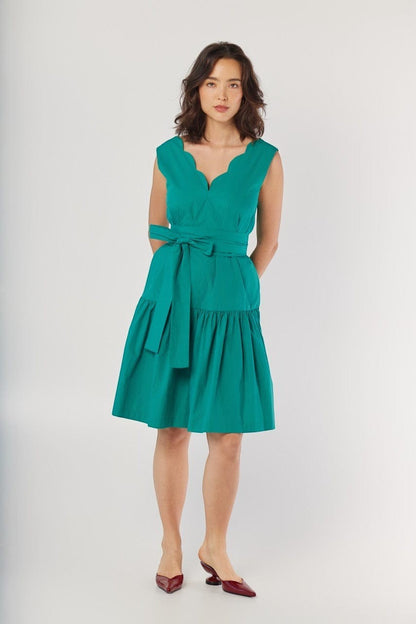 Ramona Jumpsuit in Malachite Green Cotton Jumpsuits CHRISTINE ALCALAY