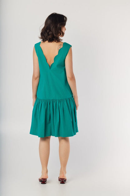 Ramona Jumpsuit in Malachite Green Cotton Jumpsuits CHRISTINE ALCALAY