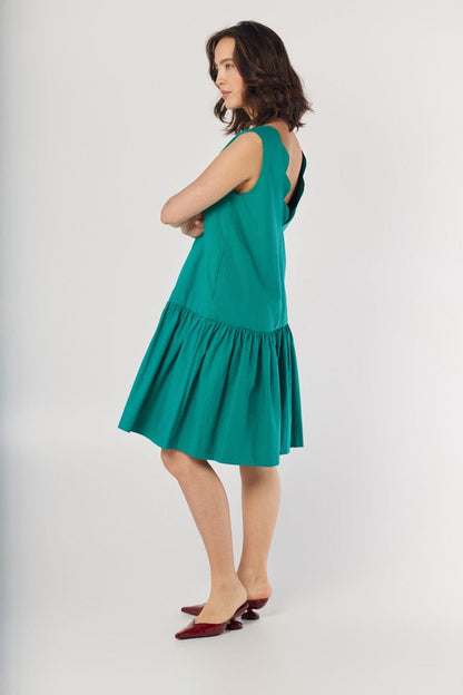 Ramona Jumpsuit in Malachite Green Cotton Jumpsuits CHRISTINE ALCALAY