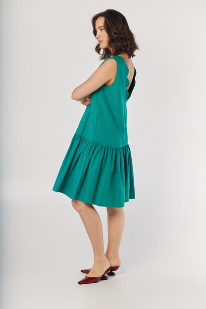 Ramona Jumpsuit in Malachite Green Cotton Jumpsuits CHRISTINE ALCALAY