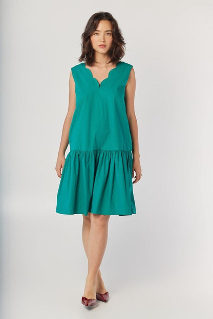 Ramona Jumpsuit in Malachite Green Cotton Jumpsuits CHRISTINE ALCALAY