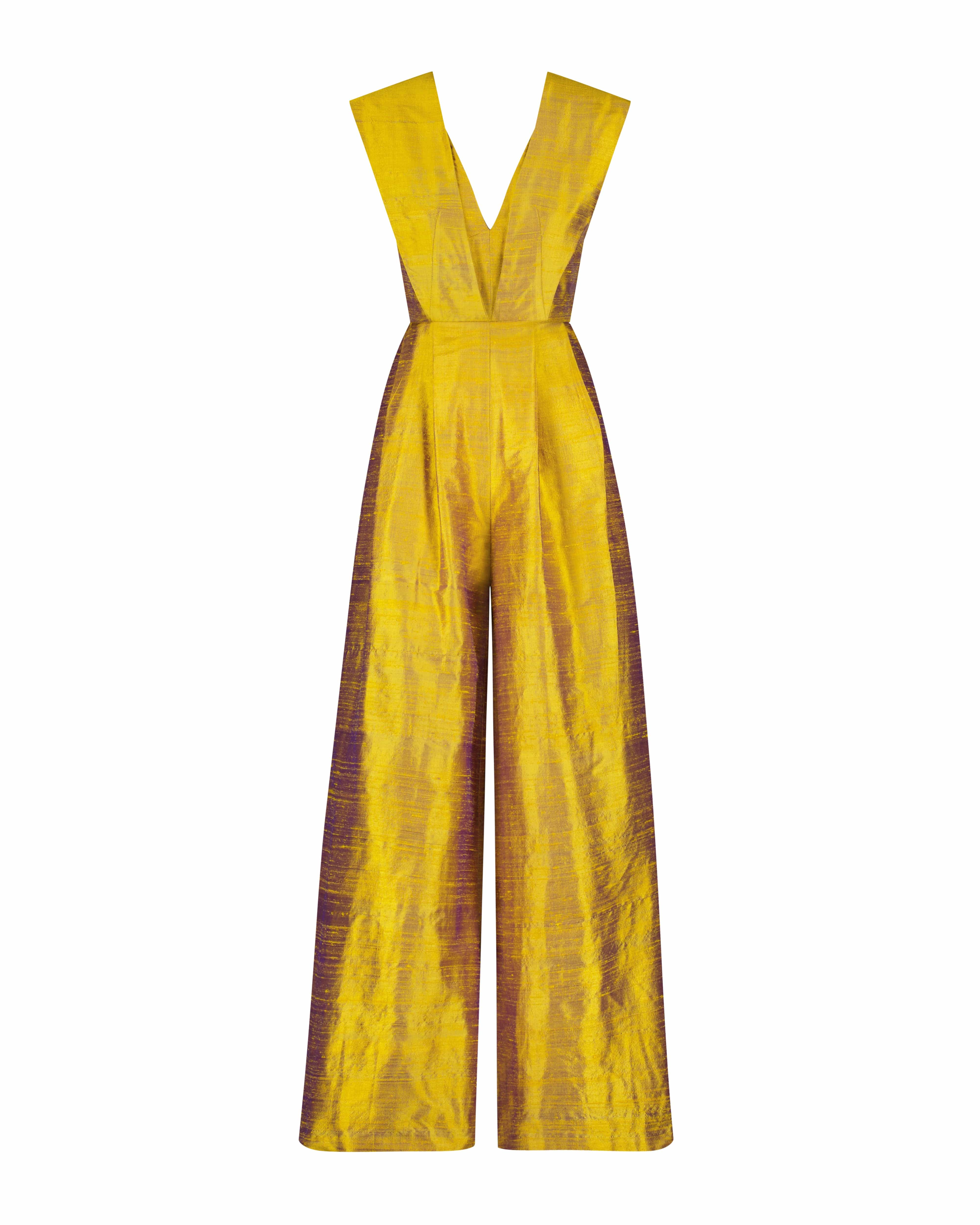 Reva Jumpsuit in Silk Dupioni