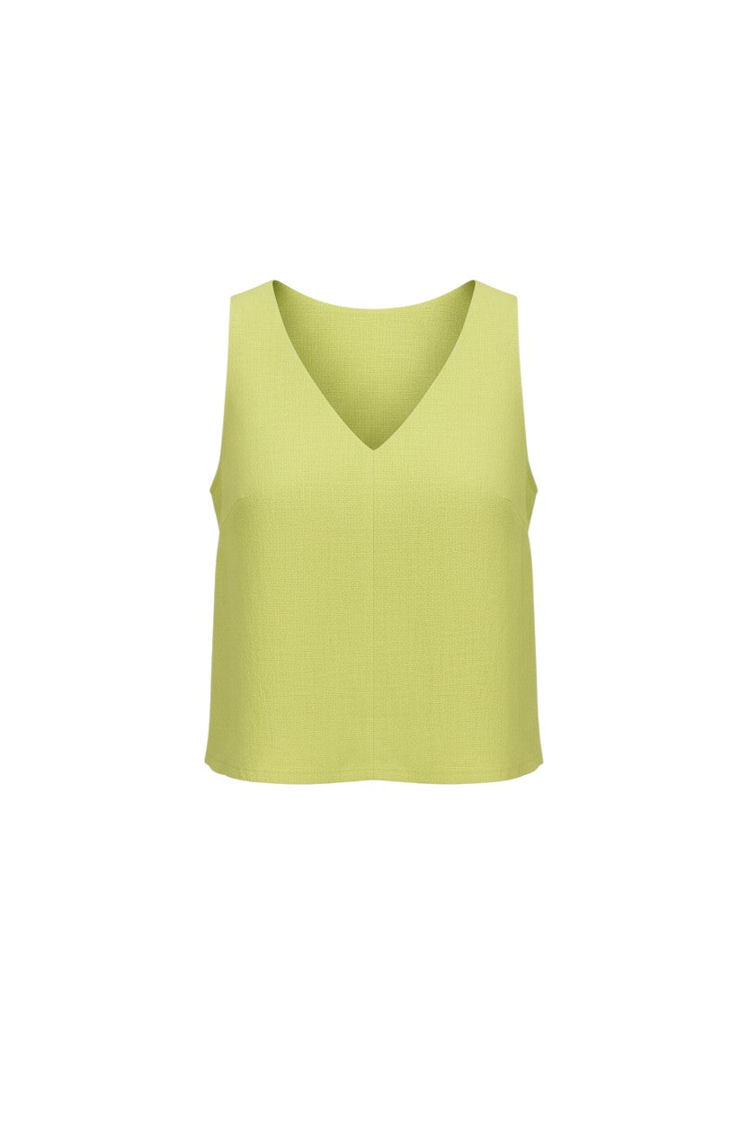 Viviane Tank in Lemongrass Linen Blend Tops CHRISTINE ALCALAY
