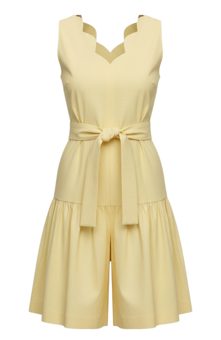 Ramona Jumpsuit in Limoncello Yellow Cotton Jumpsuits CHRISTINE ALCALAY