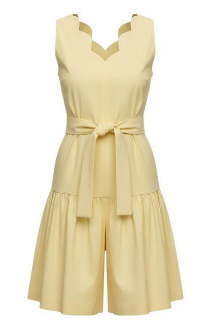 Ramona Jumpsuit in Limoncello Yellow Cotton Jumpsuits CHRISTINE ALCALAY